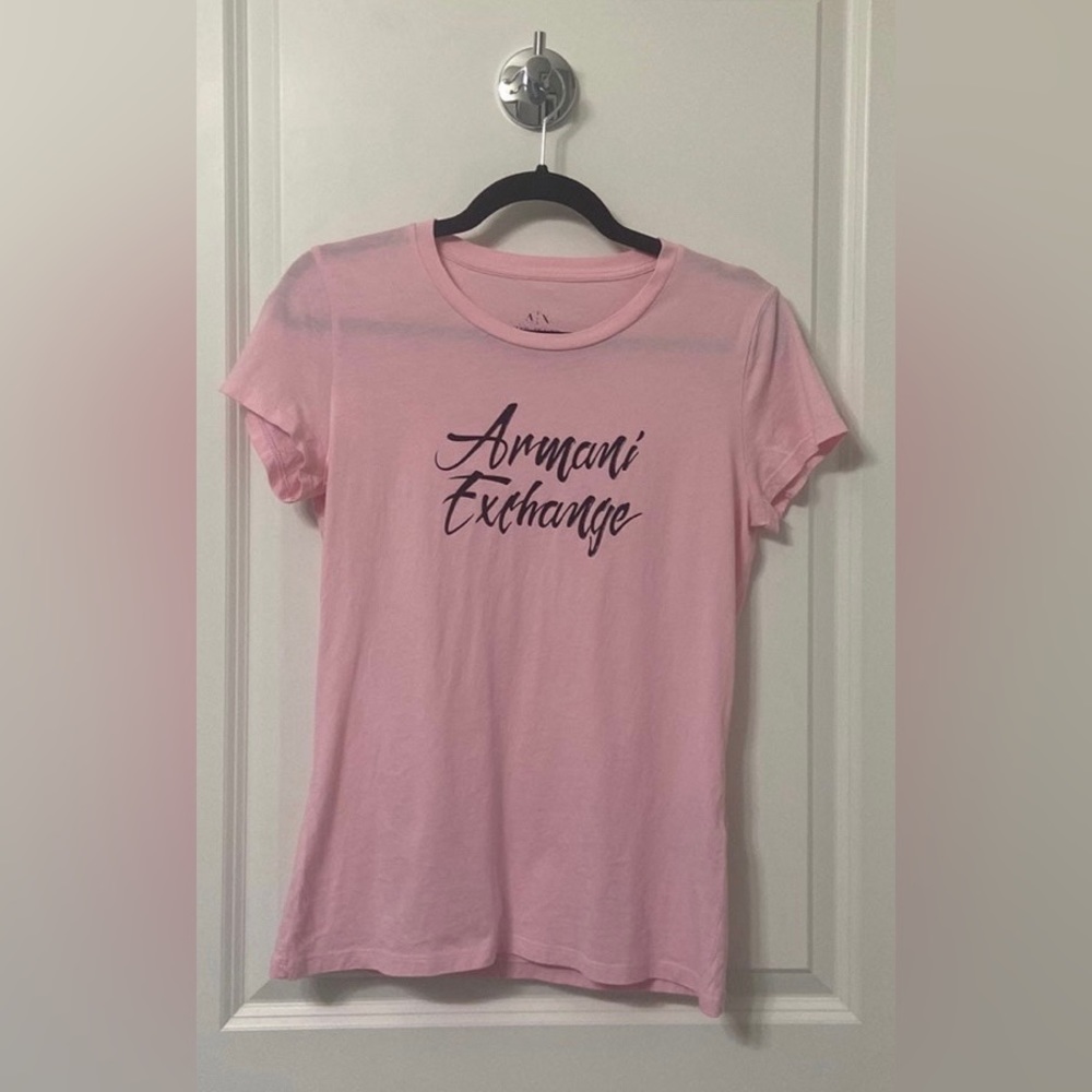 Armani Exchange pink t-shirt